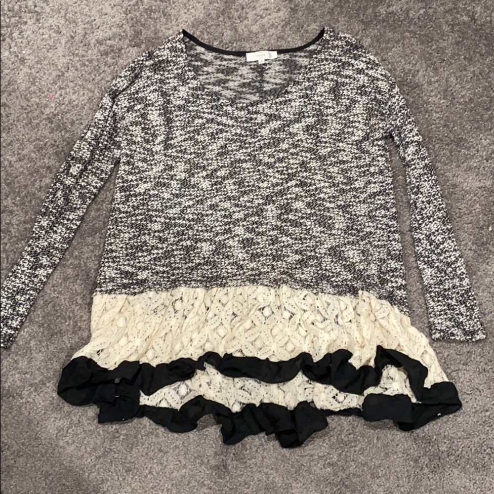 Black and white sweater